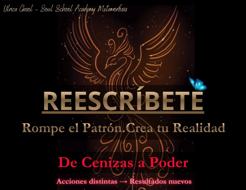 reescríbete, ulricagasol.com, metamorfosisbooks, soul school academy metamorfosis, ulrica gasol, cambio de creencias, mentalidad consciente.